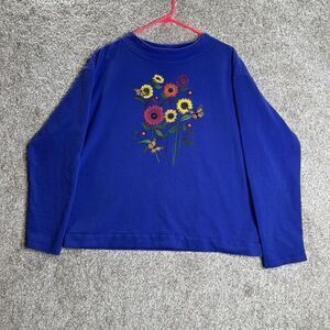 Sabaku Artwear Pullover Sweater Women's Large Sunflowers Girasoles Art To‎ Wear